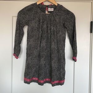 hanna Andersson black polka dot bow dress